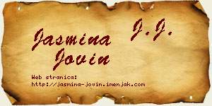 Jasmina Jovin vizit kartica